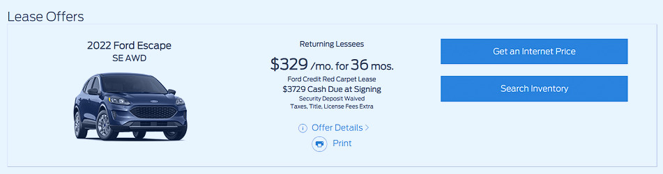 Ford Escape Incentive Offers Up To $1,000 Off February 2023